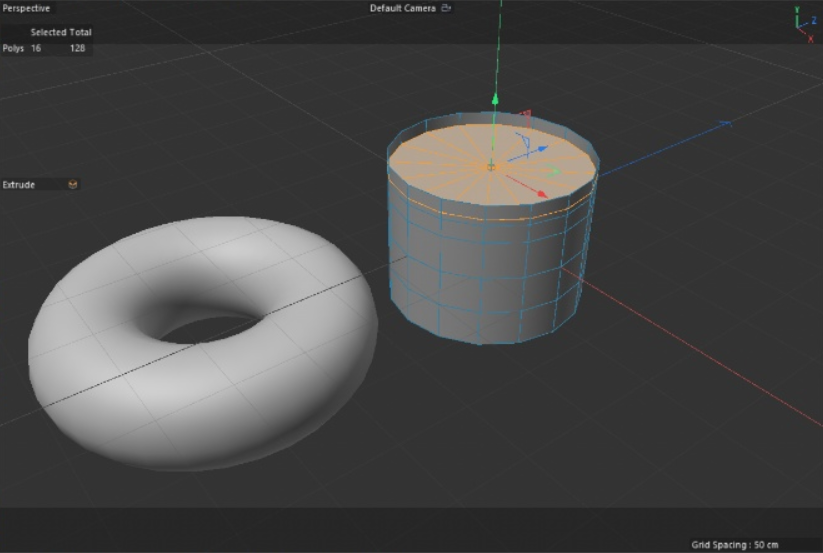 Cylinder Extrustion And Torus Edit